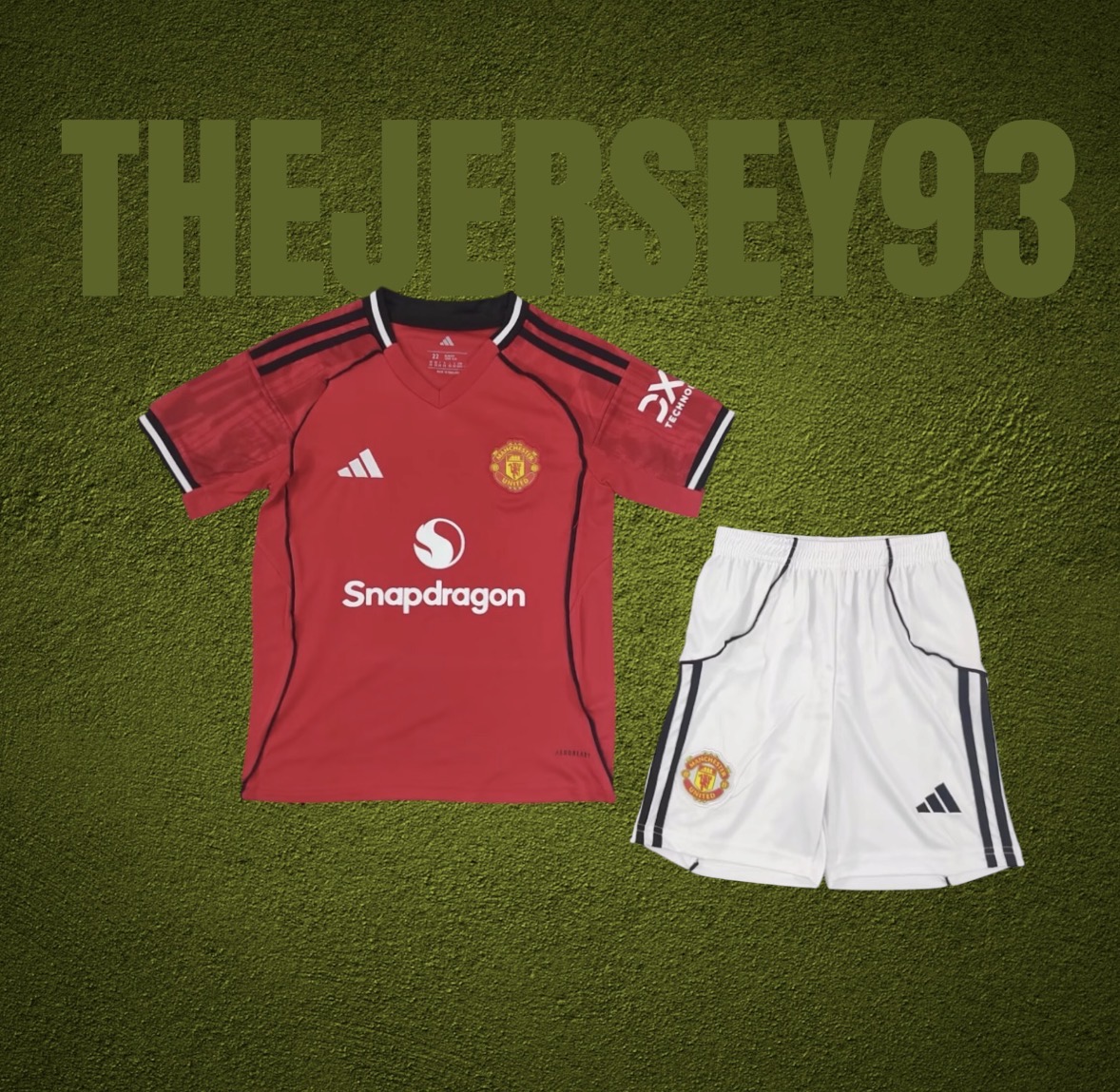 Manchester united home kids kit 2025